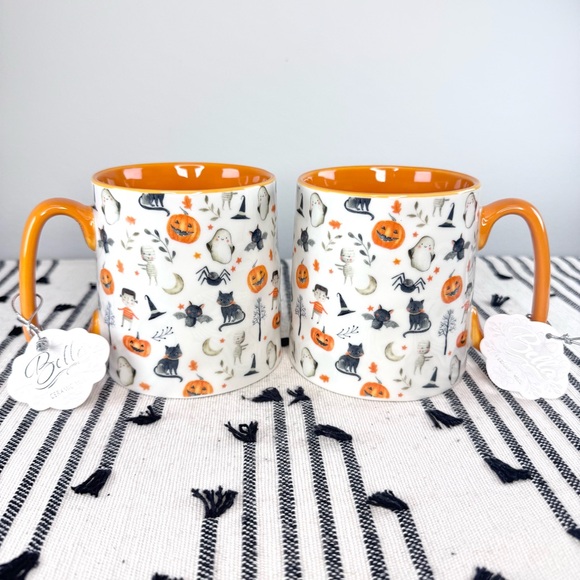NEW 10 Strawberry Street Mummy Frankenstein Halloween Print Mugs - Picture 1 of 7